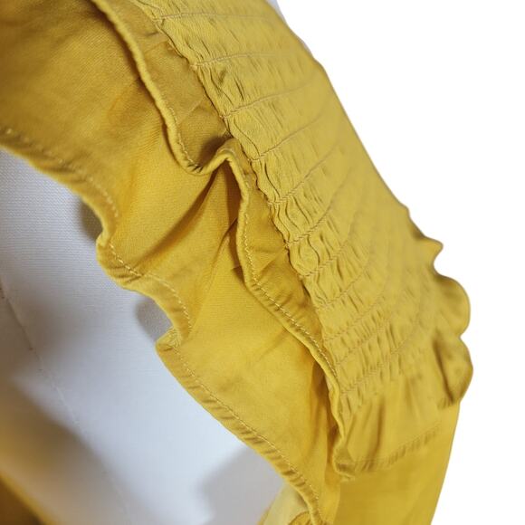 LOFT Womens XL Mustard Yellow Sleeveless Blouse - Picture 5 of 8